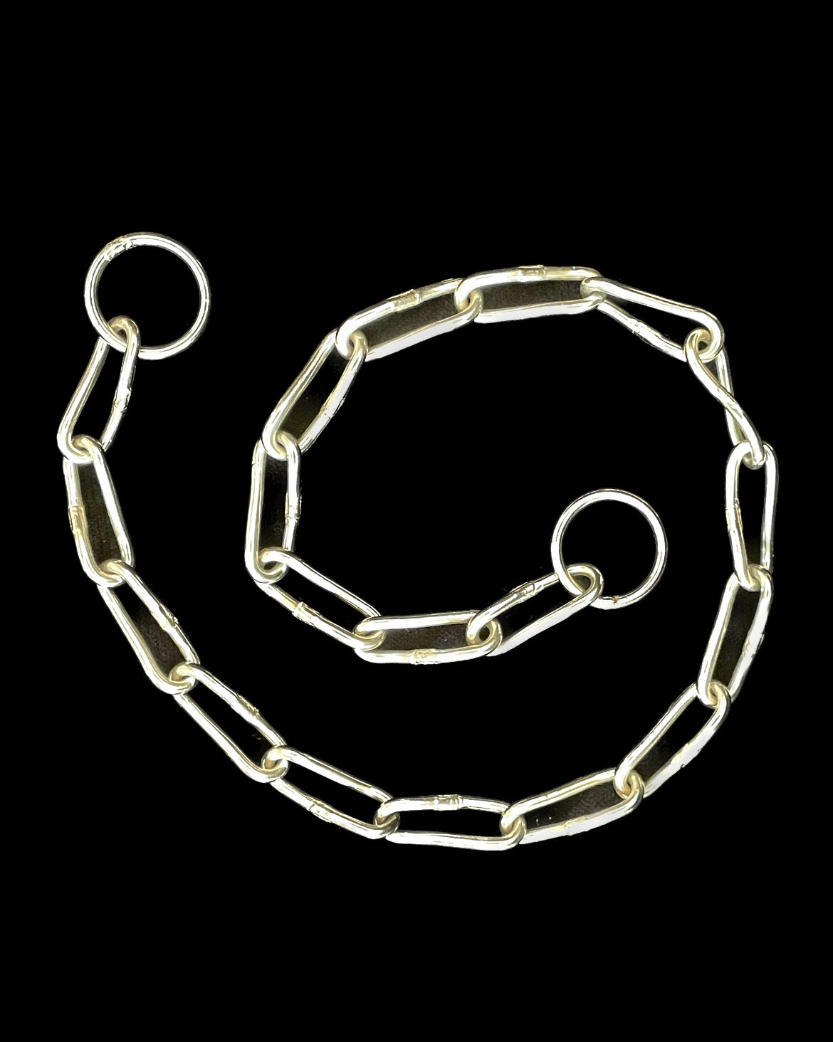 1940's Simple Paperclip Dog Choke Chain : Medium