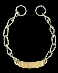 1940's Chrome Dog ID Choke Chain : Small