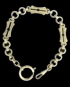 1920's Stamped Keyhole Fancy Links Chain Collar