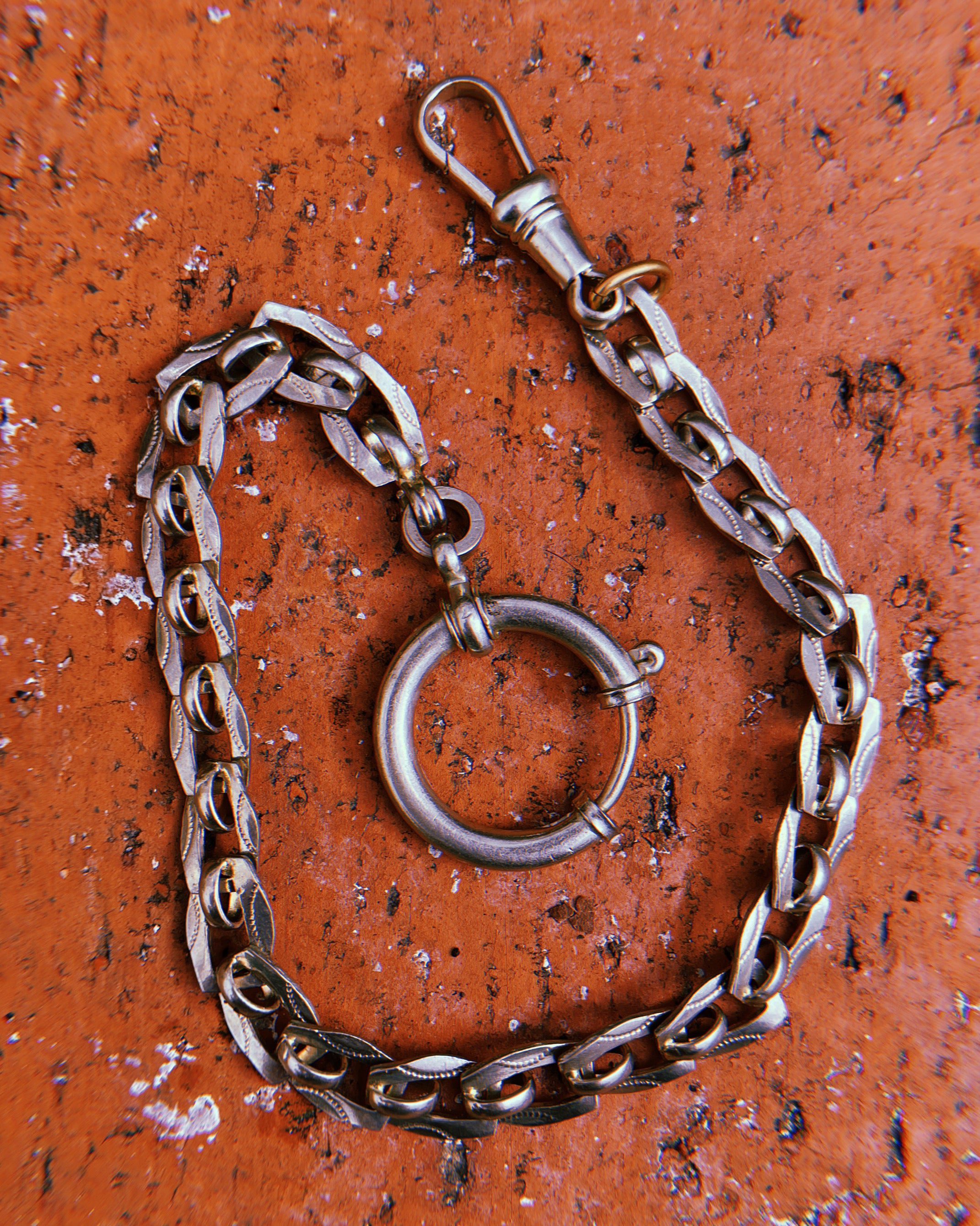 1920's Stamped Intricate Lightweight Link Chain Collar