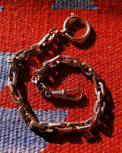 1920's Chrome Chubby Bolt Link Chain Collar