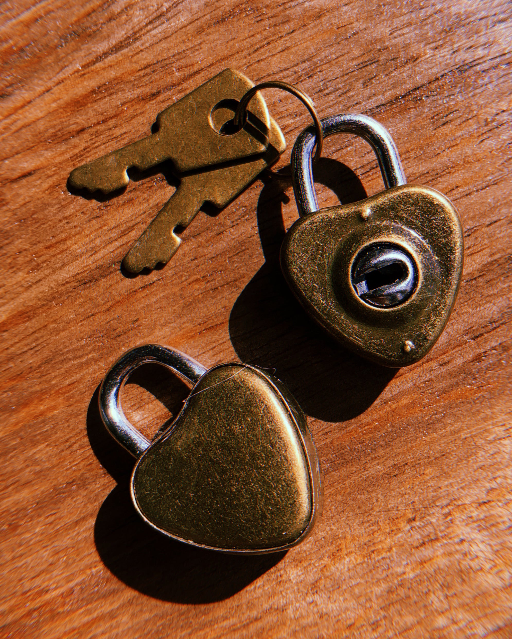 1980's Tiny Brass Heart Playpen Lock