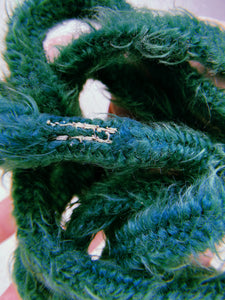 1940's Rare Fuzzy Grass Green Pet Leash