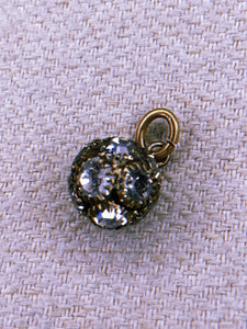 Antique Clear Crystal Rhinestone Collar Charm