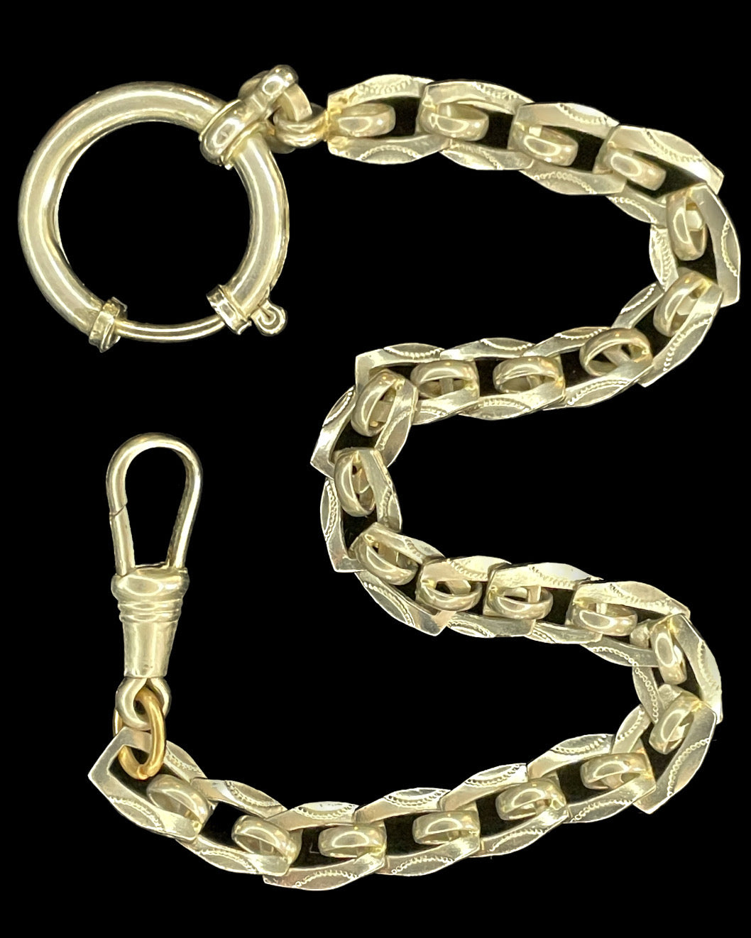 1920's Stamped Intricate Lightweight Link Chain Collar