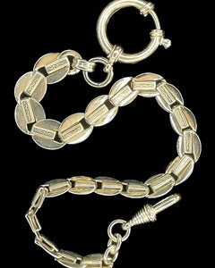 1920's Stamped Intricate Lightweight Link Chain Collar