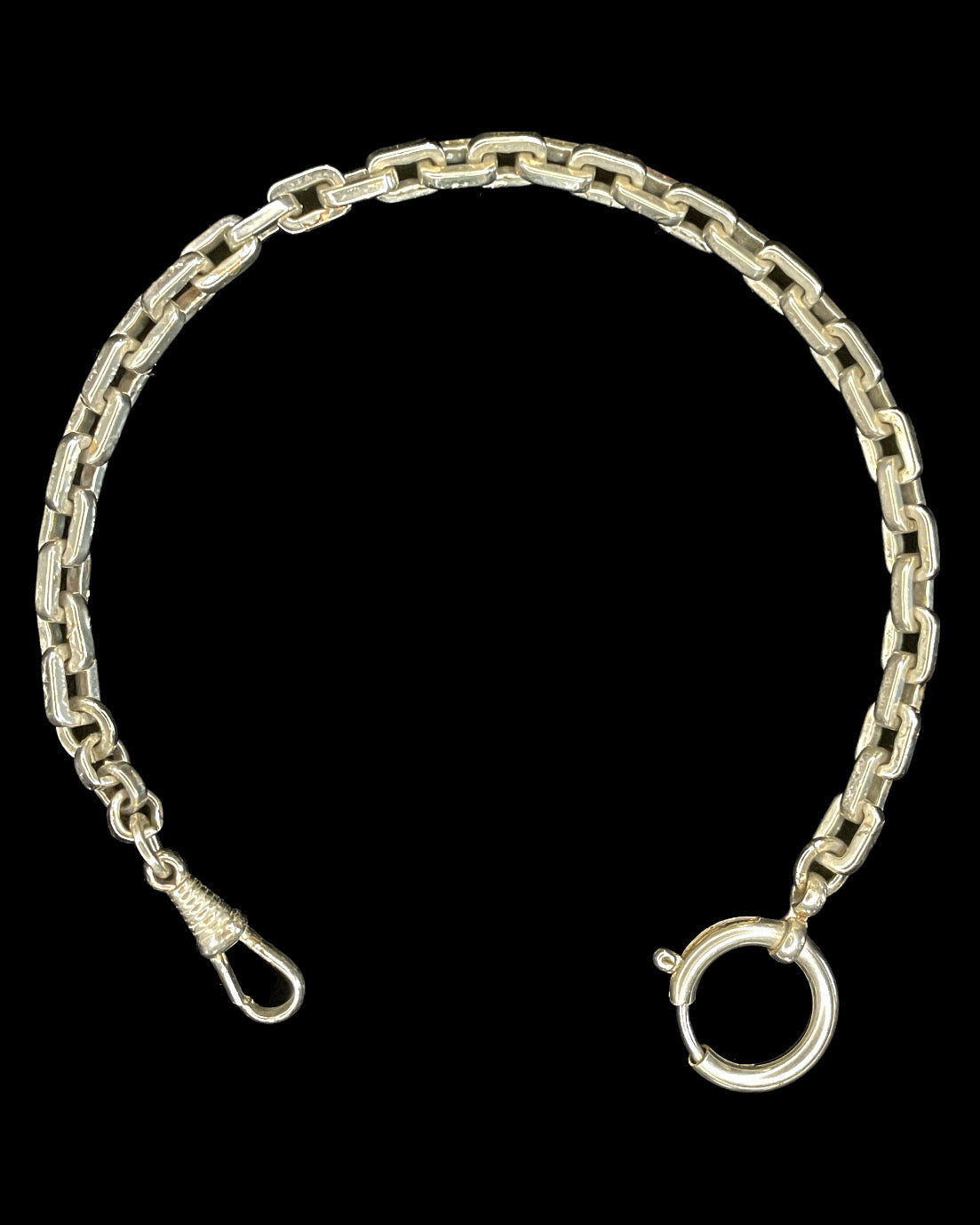 1920's Chrome Chubby Bolt Link Chain Collar